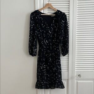Karl Lagerfeld Floral Black Dress